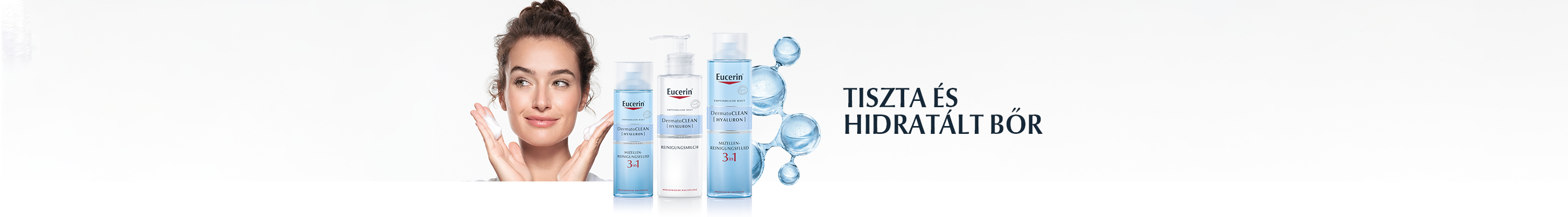 Hidratáló arctisztítók az Eucerintől